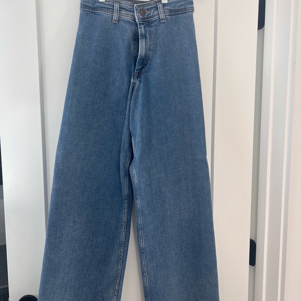 Zara Blue Flare & Wide Leg Jeans